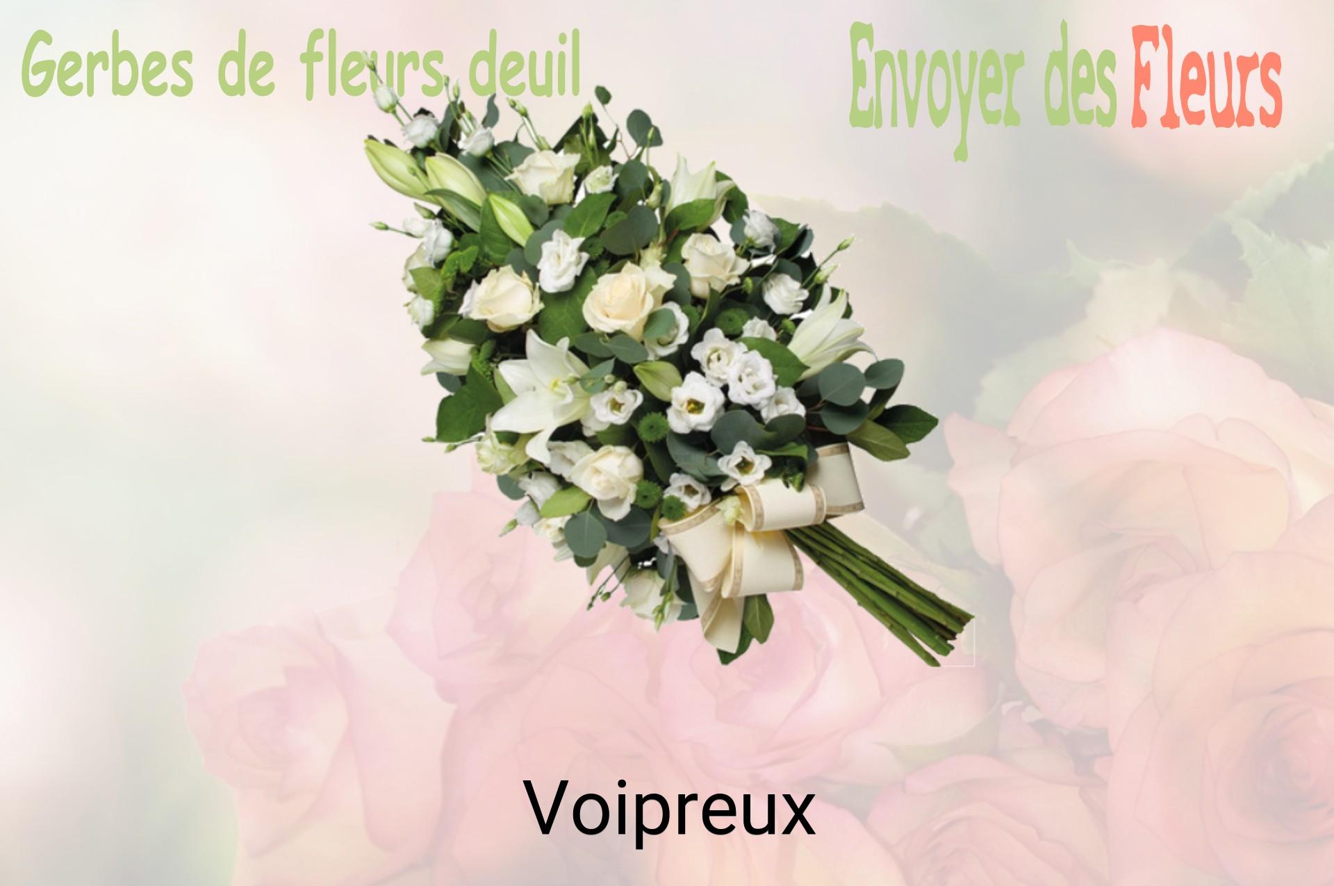 Gerbe de fleurs de deuil livrée à Voipreux